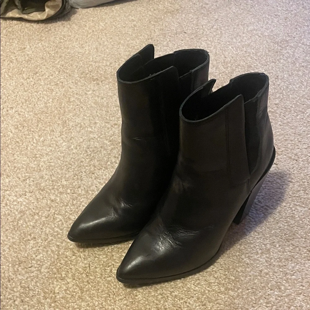 All Saints Sleek Black Ankle Boots
